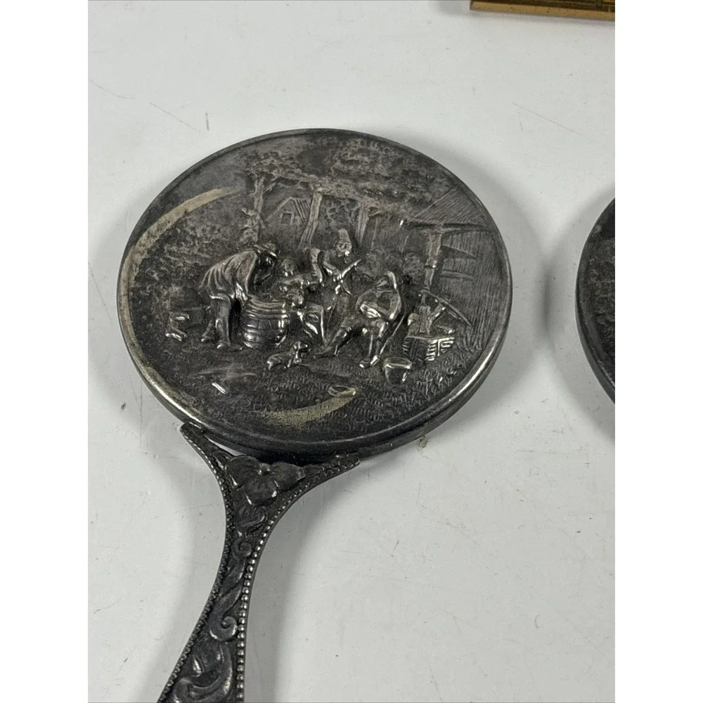 Vintage Desk Vanity Lot Magnifying Glasses Letter Opener Pocket Mirror